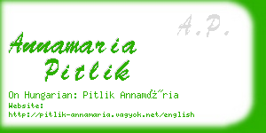 annamaria pitlik business card